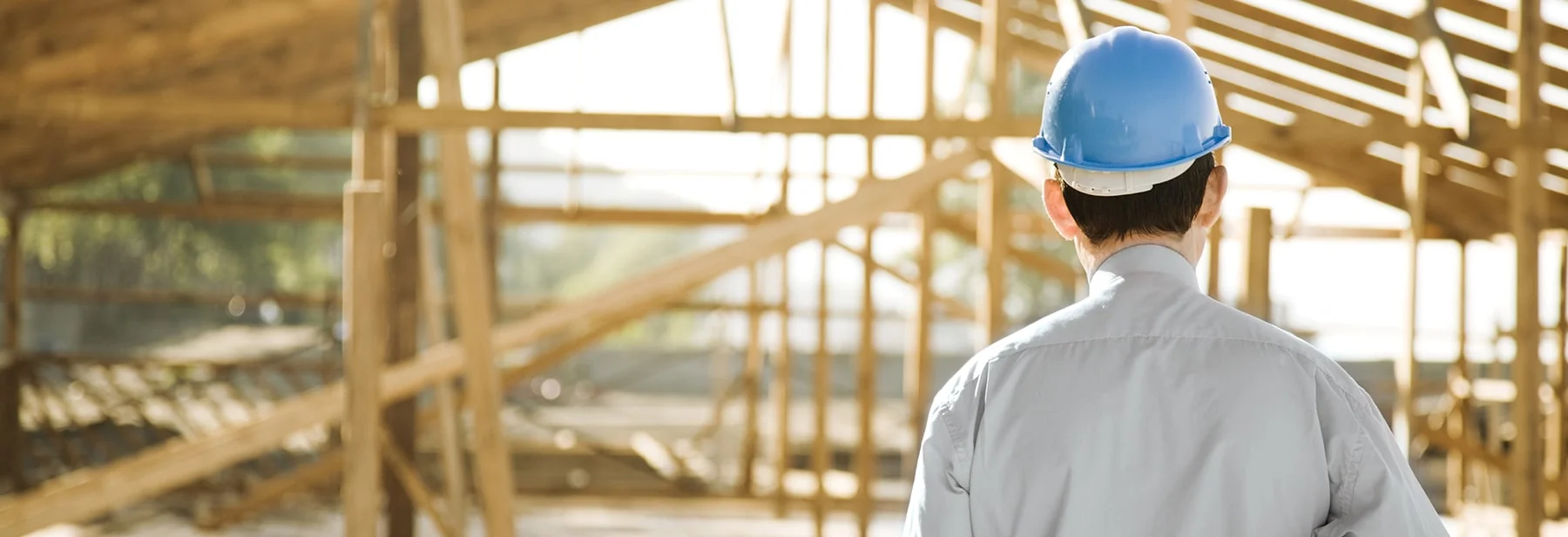 Construction worker blue hardhat